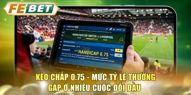Kèo chấp 0.75 - Mức tỷ lệ thường gặp ở nhiều cuộc đối đầu